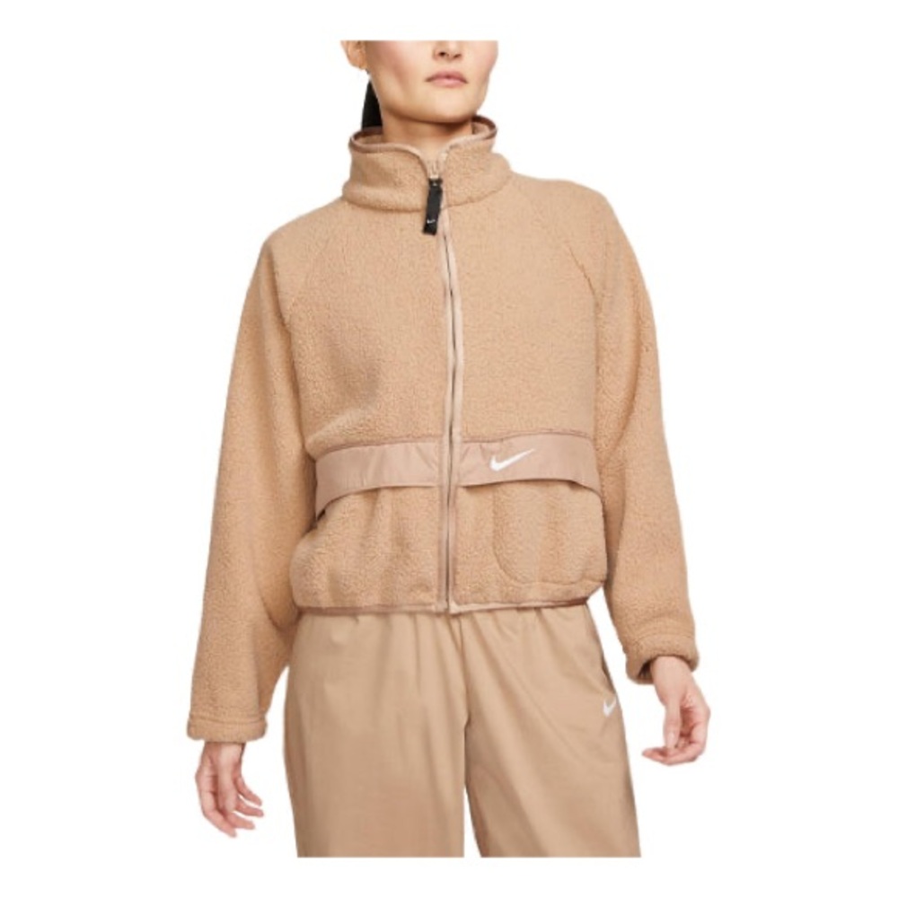 Nike Sherpa Jacket In Hemp